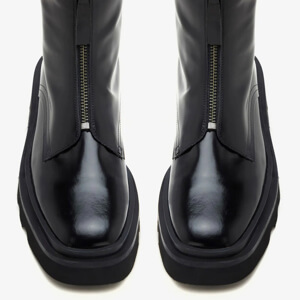 Mint Velvet Black Zip Front Ankle Boots
